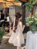 Holiday Wind Seaside Necromanite Hanging Neck Doll Dress Woman New Summer Gold Temperament Dress