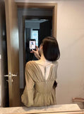 [Lillian] French Pure Desire V-Neck Bow Bow Waist A-Summer Female Summer Temperament Retro-Tailed Short Dress Dress