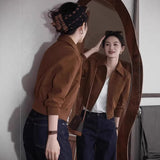 Autumn Fashion Fashion Fashion High-Grade Cold Is A Unique And Beautiful Retro Style Coffee Color Short Coat