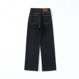 Cement Gray Narrow Version Of Broad-Legged Jeans Women Retro Winter Nostalgic Little Straight Pants