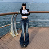 YC& Vintage Hottie Low-Rise Tiberating Autumn Horned Pants Jeans Women & Long Pants