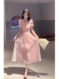 Sweet 2025 Summer New Hepburn Light And Thin Dress With Slim High-Student French Dress