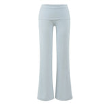 Spice Girls Jersey Knitted Loose-Fitting Trousers Autumn New Casual Straight Trousers Wide-Legged Trousers Women