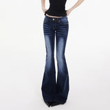 YC& Low-Rise Flares Elastic Spring And Summer Jeans Women & Trousers Length Summer Thin High Lengthened Version