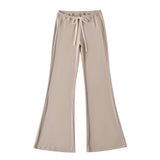 2025 New Hottie Sexy Low-Rise Purple Casual Pants Women Summer Thin Drawstring Soft Comfortable Horn Pants