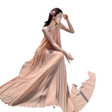 Seaside Holiday Dress Big Show Back Dress High Atmosphere To Take Pictures Goddess Wearing Sexy Fairy Suit Dress