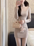 Change The Japanese Line 3.0 Advanced Version Knitted Dress Women's Autumn And Winter Under The Skirt