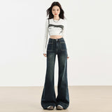 Vintage Loudspeaker Jeans Women's New High-Rise Slim Elastic Cement Gray Thighs In Autumn 2025