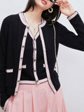 Middle Ancient Wave Lace_ Cashmere Wool 24K Gilded Four-Leaf Grass Bumpy Retro Fragrant Knitted Shirt