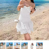 2026 French Hepburn Heavy Industry Embroidery Short Dress Renovated Slimming Breasts Side Wave Dress