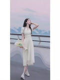 Sweet 2025 Summer New Hepburn Light And Thin Dress With Slim High-Student French Dress