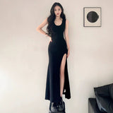 Sweet And Spicy Dress 2026 Summer New French Temperament Slim Thin Black Long Fishtail Dress Women's Dress