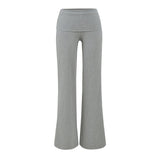 Spice Girls Jersey Knitted Loose-Fitting Trousers Autumn New Casual Straight Trousers Wide-Legged Trousers Women