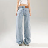 YC& Vintage Low-Rise Hottie Loose Broad-Legged Trousers Spring And Summer Straight Jeans Women & Trousers Lengthened