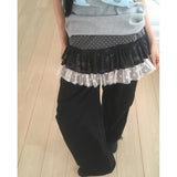 Korean Minority Retro Millennial Wind Five-Pointed Star Wave Dot Camouflage Mesh Spliced Multi-Layer Short Skirt Cake Skirt 2 Colors