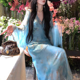 Spring Pool Water New Chinese Chiffon Version Of Tulle Sling Dress + Take-Up Women's Summer White Dress