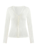 Thin Pure Wool Knitted Cardigan Air-Conditioning Shirt Thin Sling Vest Outer Hoodie Cardigan