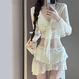Strictly Want Hot Spring Bathing Women Bikini 2026 New Thin Four-Piece Set Sexy Split Swimsuit Tight