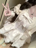 French Sweet And Unique Good-Looking Open-Shirt High-End Sling Coat Fluffy Cake Dress Two Sets Of Small