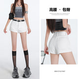 White Spice Girls Cowboy Shorts Women's Summer 2026 New Explosion High Waist Slim A-Plumped Buses Hot Pants