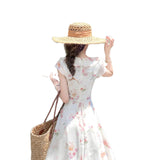 Flender Flora/French Romantic Floral Dress In Summer Unique Beautiful Croaf