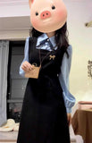 Micro-Fat Style Thousands Of Kinds Of Skirts And Fake Two College Style Long-Sleeved Dress Dress Women In Early Autumn 2025 New Teaching Surface