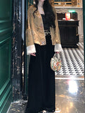 New Chinese Style Acetate Hot Gold Flowers Old Money Wind Coat Woman