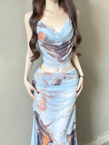 Yan Korean Bikini Women's New Split Three-Piece Sexy Long Dress Holiday Style Swimsuit