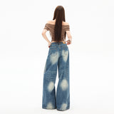 Wash Old Blue Jeans Spring And Summer New Long Legs Straight Trousers & Lengthy Jeans Thin Woman