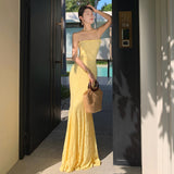 2025 Elegant Girded Evening Dress With Dress Holiday Atmosphere Sense Of Senior Sanya Travel Holiday Dress