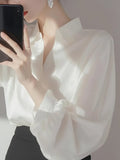 French White Shirt Female Professional High Sense 2026 Spring Cooked Sister Wearing A Top Fashion Chiffon Shirt