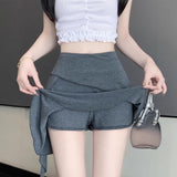 ¡¾¡¿Lot Leaf Side Half-Dress Woman Southeast Asia New High-Rise Thin Irregular A Word Short Skirt