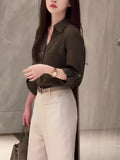 French V-Neck Loose Feeling Long-Sleeved Sunscreen Shirt Women 2026 New Spring And Summer Loose Leisure Lazy Coat Top