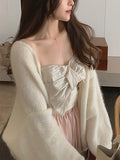 Mianyun Cardigan ~ Female New Mahai Hair Languid Feeling Loose Long-Sleeved Knitting Top Soft Commute