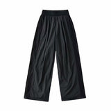 Tennis Trousers Women High-Waisted White Broad-Legged Trousers Quick Dry Yoga Fitness Training Pants Comfortable Loose Straight Trousers