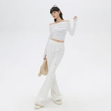 YC& Vintage Trumpet Trousers Slack Sleeves And Sweatpants Casual Winter & Regular