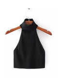 High Street Out-Shoulder Sleeveless Vest Women Summer New Sexy Hottie Short Repair Exposed Umbilly Pit Tops