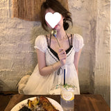 Large-Size Fat Sister Lace Bow Bow Short-Sleeved Doll Shirt Women's Summer Slings Folded Into Two-Piece Tops