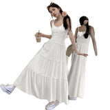 Summer New Small Man Wearing A Suit Pink Girl Gentle Sling Dress For The Seaside Wind Tunse