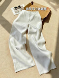 No D Recommendation! [Slack Feeling Ceiling] Low Saturated Pink Linen Pants Breathable Cool Old Money Style Pants