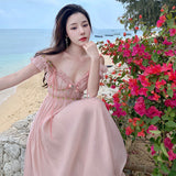 French Hepburn Style Dress Stunning Pure Desire Versailles Fairy Birthday Party Banquet Court Wind Dress Dress