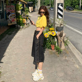 YC& Vintage High-Waisted Broad Legs Nts Small Design Spring And Summer Sevens Jeans Women's New