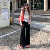 Ki Color Straight Jeans Women 2025 Autumn And Winter New High-Waisted Loose Thin Broad Leg Trousers