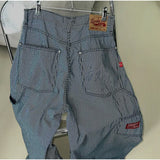 Korean Version Of Chic Summer New Loose Thin Striped Broad-Legged Jeans Casual Scimitsor Balloon Pants