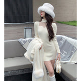 French Half-High Collar Knitted Dress Autumn And Winter New Package Hip Skirt Small Bottom Skirt Women's Clothing Tide