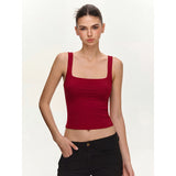 Summer Hottie Wind Sexy Shading Lactose Pure Color Sling Vest Female Slim Beauty Back Brat Bottom Top