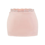 Pure-Wanted Pink Lace Skirt Girl Summer New Hot Girl's Ass Short Skirt High Waist Thin Sexy A-Character Skirt