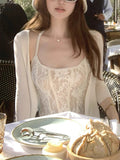Little Heavy Industry Dolly Pretty Girl With Antique Embroidery Lace Back Lace Embroidery Embroidery Sumley Vest Woman