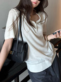 2026 Book Curly Wool Old Money Wind Polo Collar Very Simple And Refreshing Temperament Knitted Shirt Girl Spring
