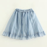 Korean Small Wave Dot Print Glossy Leaves Side Half Skirt Girl Cute Umbrella Skirt Girl Dress